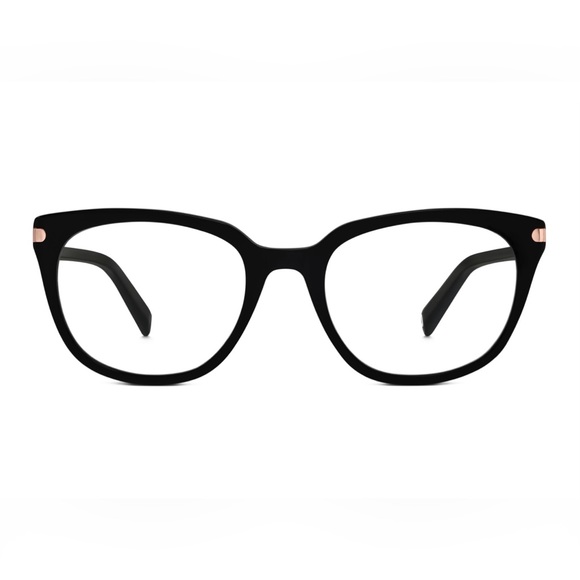 Warby Parker Maeve Glasses in Jet Black with Rose Gold - Picture 3 of 12